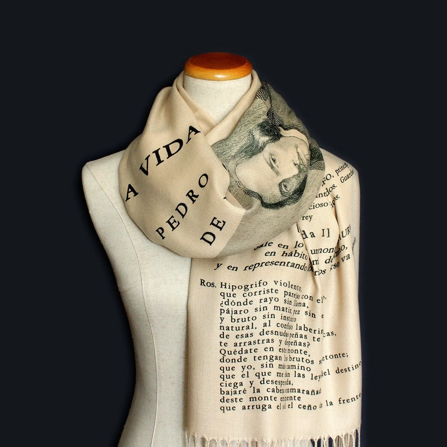 Life Is a Dream (La vida es sueño)  by Pedro Calderón de la Barca Scarf Shawl Wrap. Book Scarf