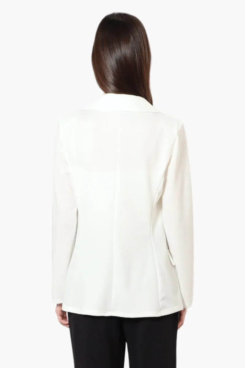 Limite Solid 2 Button Blazer - White