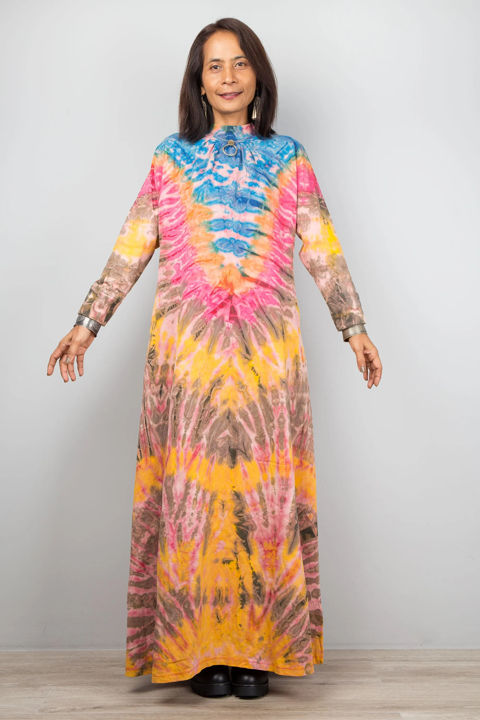 Long Sleeve Tie dye Dress