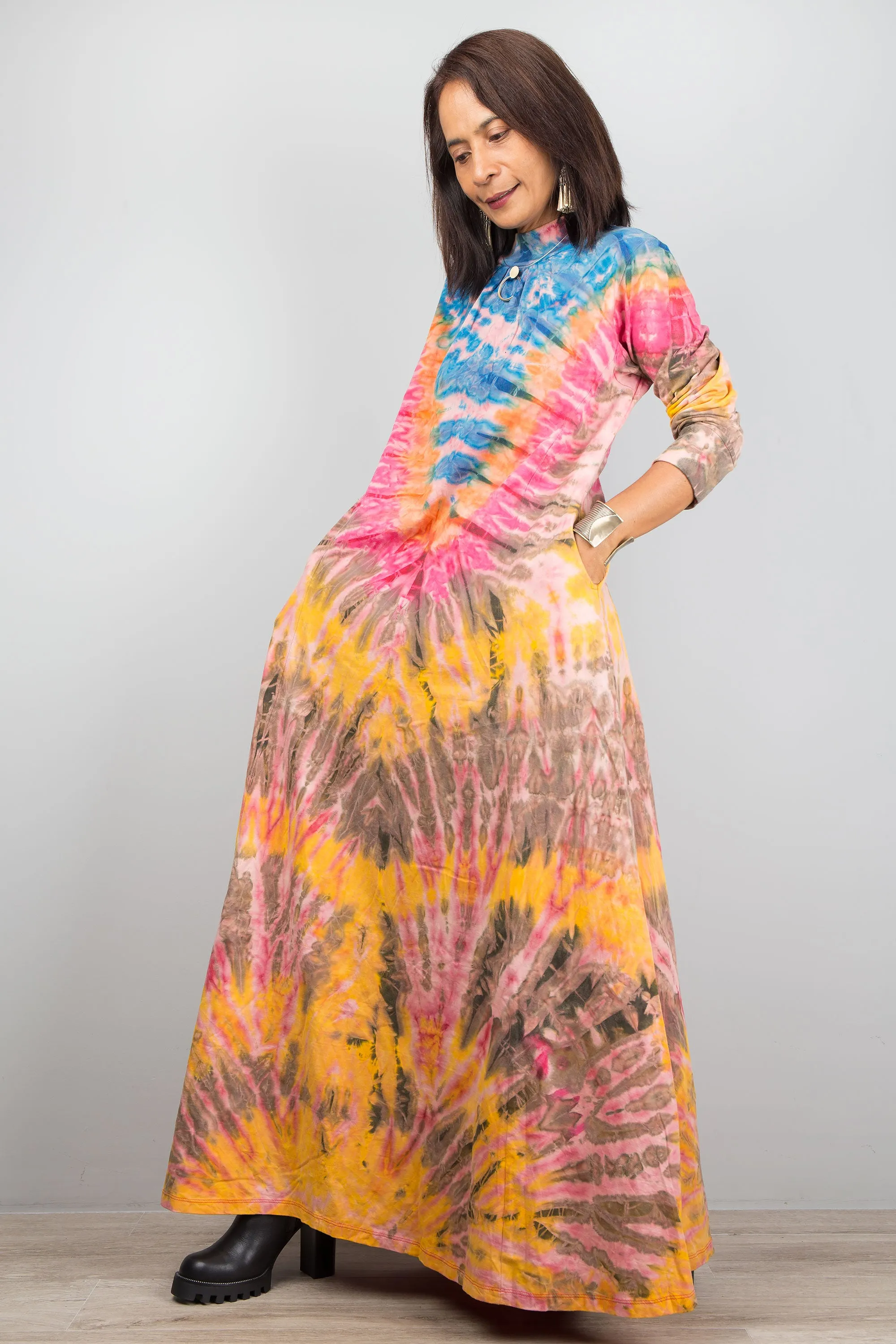 Long Sleeve Tie dye Dress