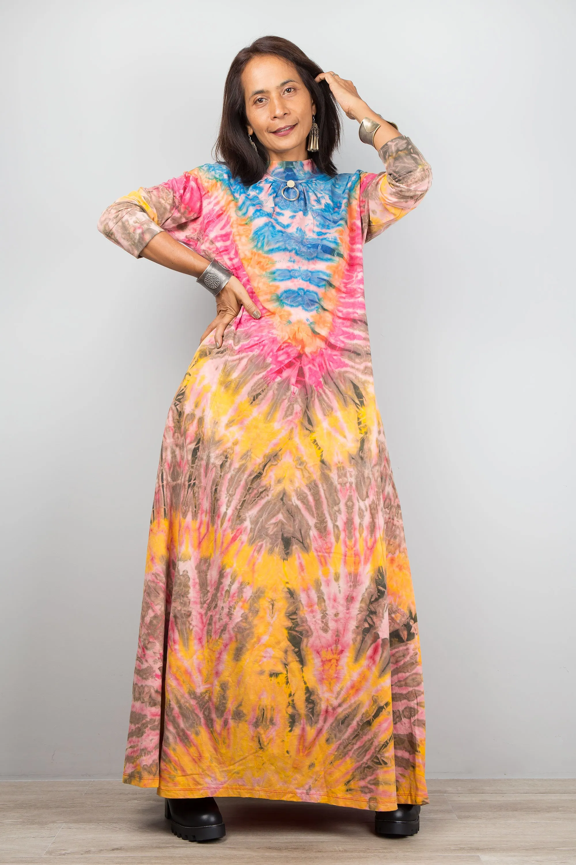 Long Sleeve Tie dye Dress