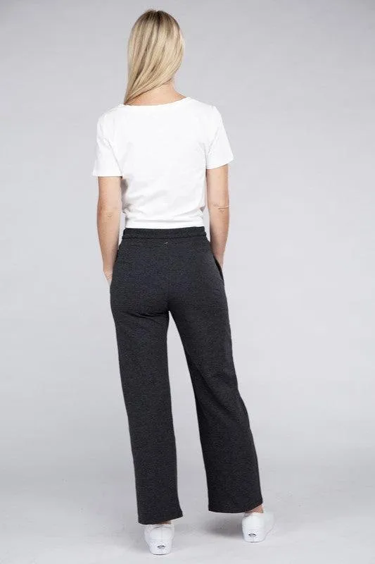 Lounge Wide Pants With Drawstrings