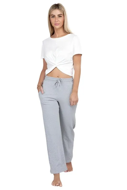 Lounge Wide Pants With Drawstrings