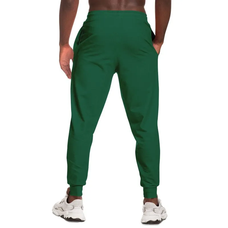 Medium Dark Cool Green Joggers | Unisex | with PLUS sizes | Medium Dark Pure Cool Green | C100M0Y75K60