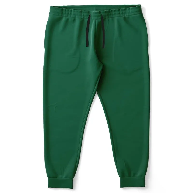 Medium Dark Cool Green Joggers | Unisex | with PLUS sizes | Medium Dark Pure Cool Green | C100M0Y75K60