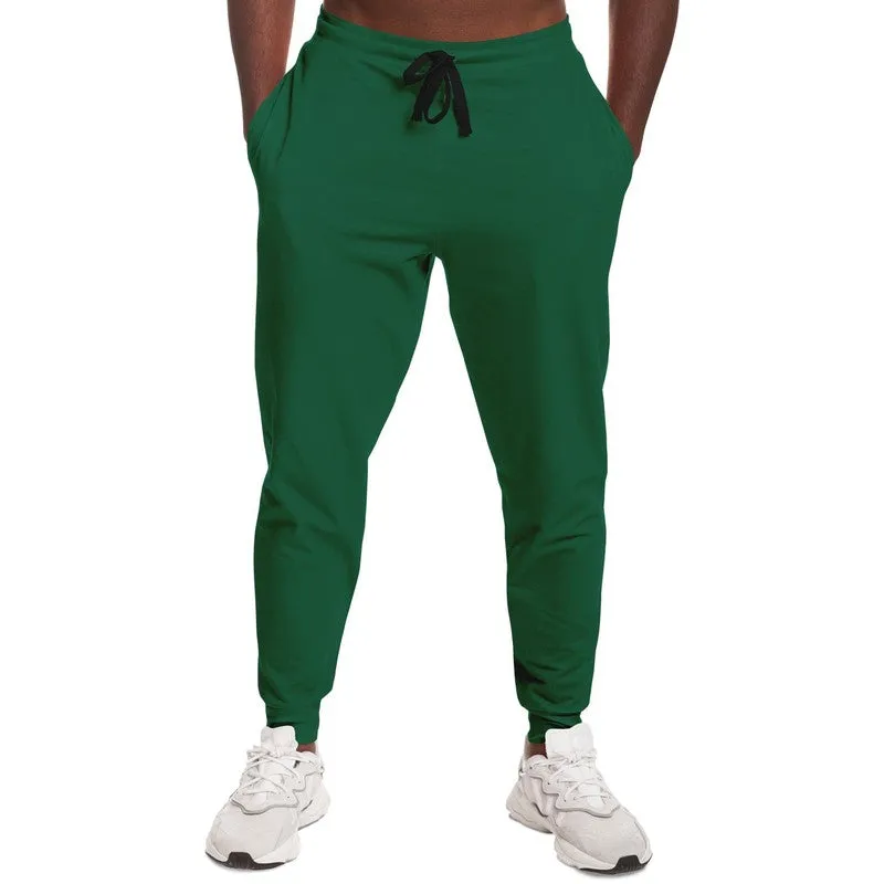 Medium Dark Cool Green Joggers | Unisex | with PLUS sizes | Medium Dark Pure Cool Green | C100M0Y75K60