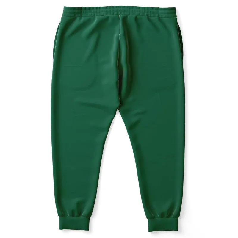 Medium Dark Cool Green Joggers | Unisex | with PLUS sizes | Medium Dark Pure Cool Green | C100M0Y75K60