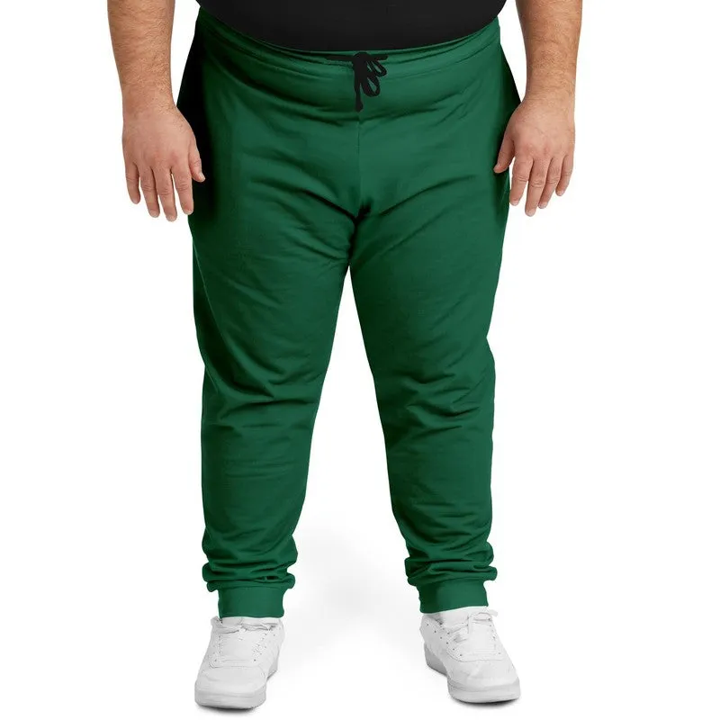 Medium Dark Cool Green Joggers | Unisex | with PLUS sizes | Medium Dark Pure Cool Green | C100M0Y75K60