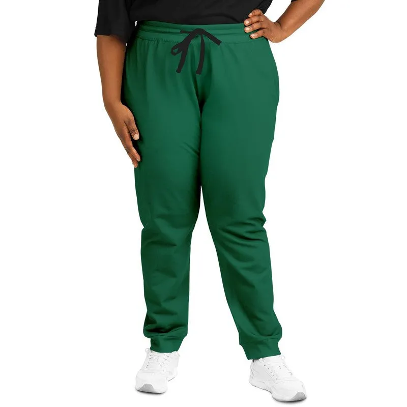 Medium Dark Cool Green Joggers | Unisex | with PLUS sizes | Medium Dark Pure Cool Green | C100M0Y75K60