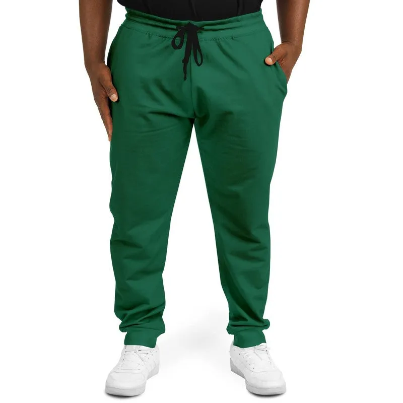 Medium Dark Cool Green Joggers | Unisex | with PLUS sizes | Medium Dark Pure Cool Green | C100M0Y75K60