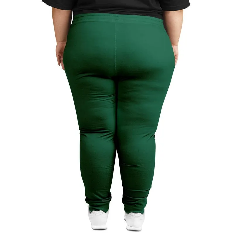 Medium Dark Cool Green Joggers | Unisex | with PLUS sizes | Medium Dark Pure Cool Green | C100M0Y75K60