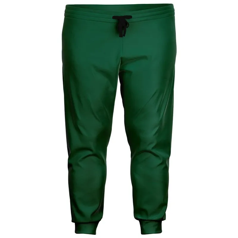 Medium Dark Cool Green Joggers | Unisex | with PLUS sizes | Medium Dark Pure Cool Green | C100M0Y75K60