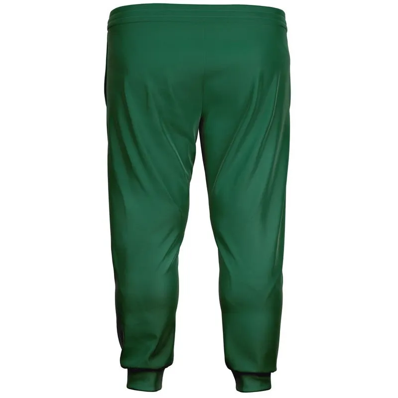 Medium Dark Cool Green Joggers | Unisex | with PLUS sizes | Medium Dark Pure Cool Green | C100M0Y75K60