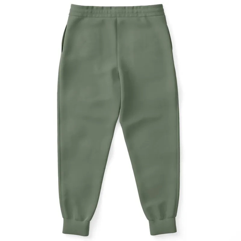 Medium Dark Warm Green Joggers | Unisex | with PLUS sizes | Medium Dark Pale Pastel Warm Green | C15M0Y30K60