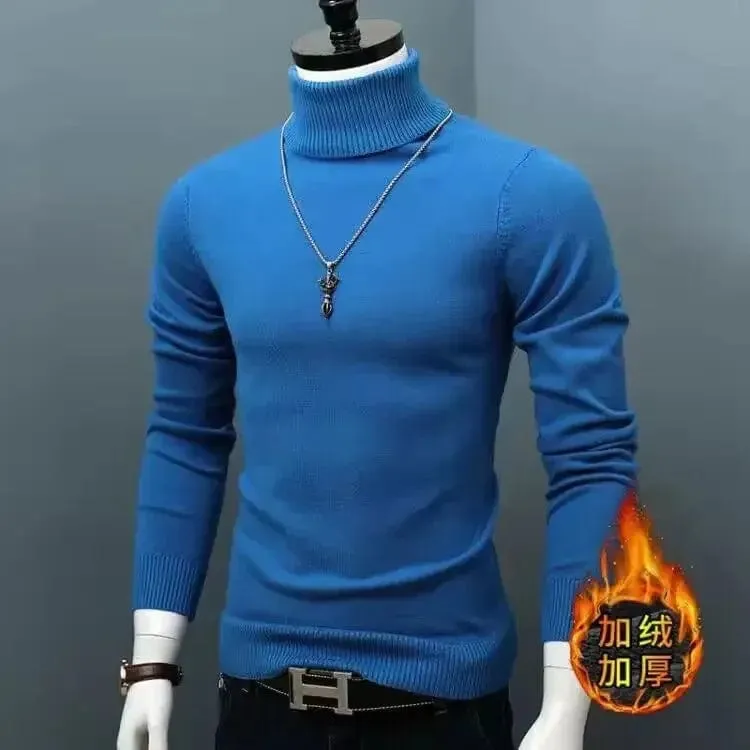 Men Turtle Neck  Slim Fit  Pullover Classic Sweater