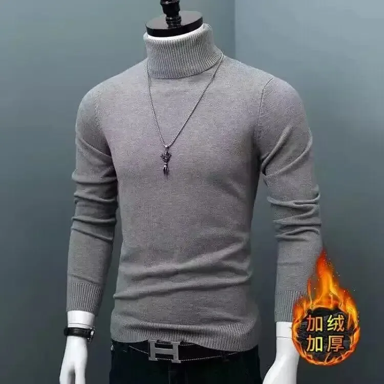 Men Turtle Neck  Slim Fit  Pullover Classic Sweater