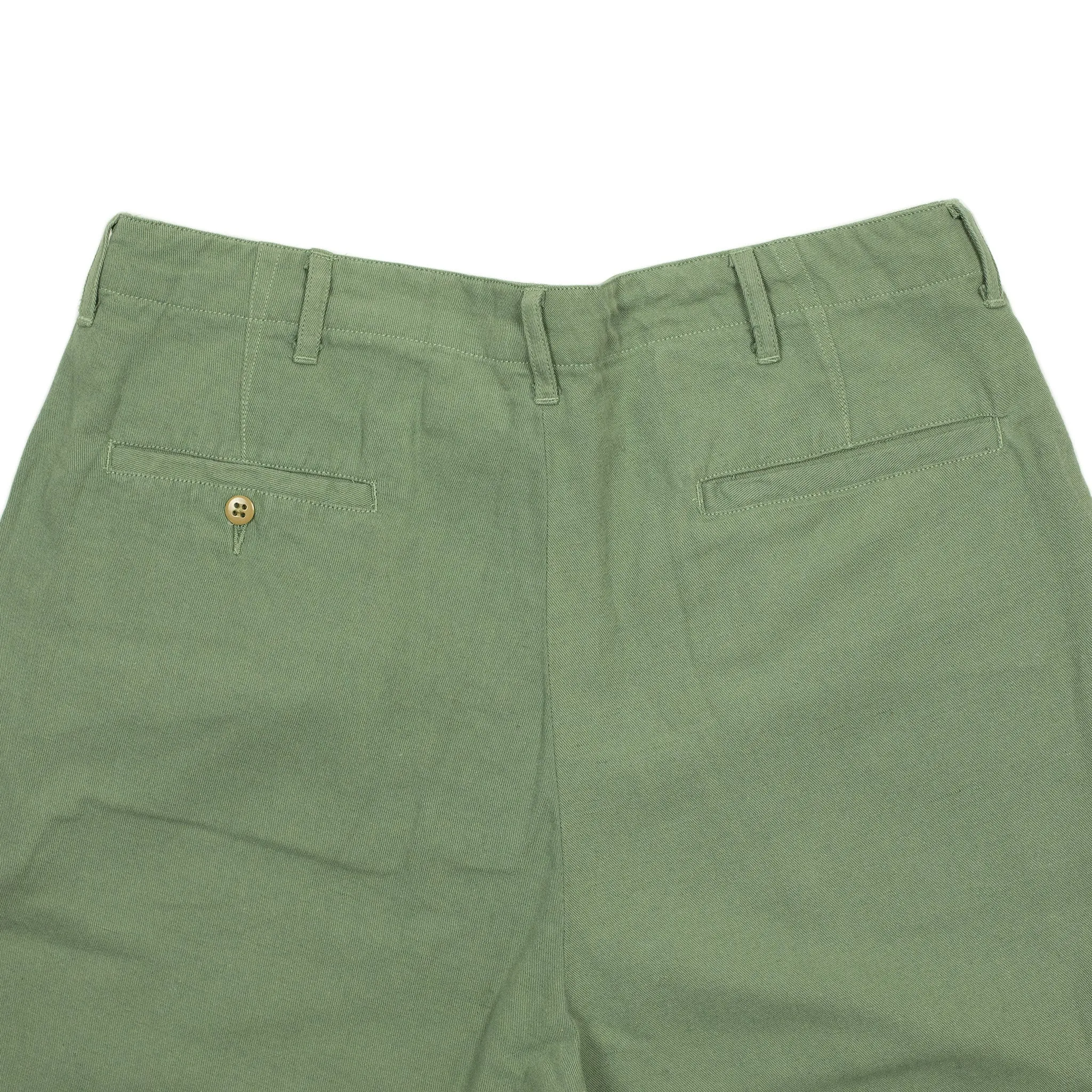 Military chino in faded olive cotton and linen slub twill (restock)