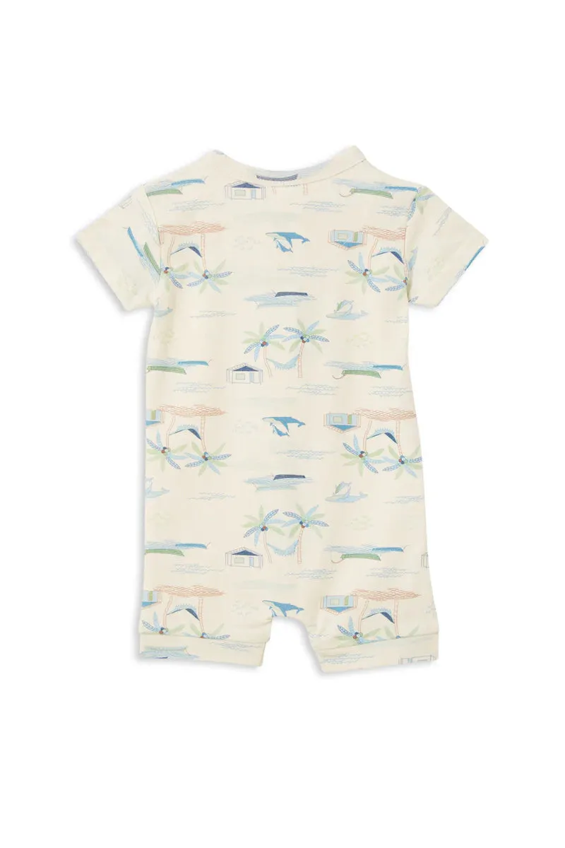 Milky - Fishing Village Zip Romper