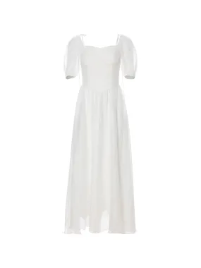 Minerva ribbon long dress (Ivory)