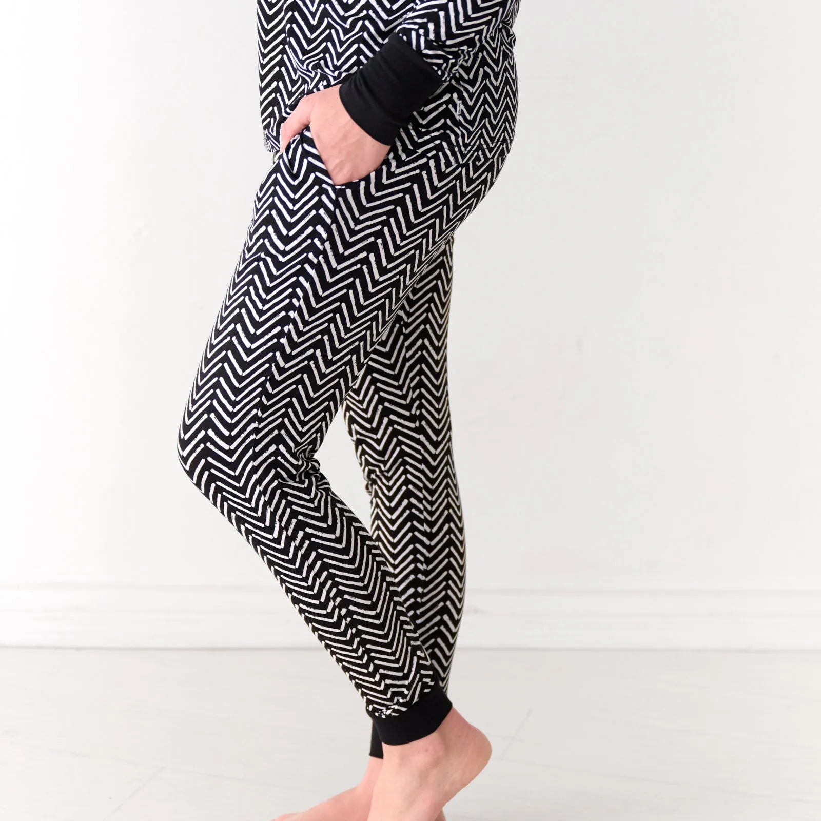 Monochrome Chevron Women's Pajama Pants