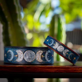 Moon Phases / Lunar Cycle / Celestial Dog Collar