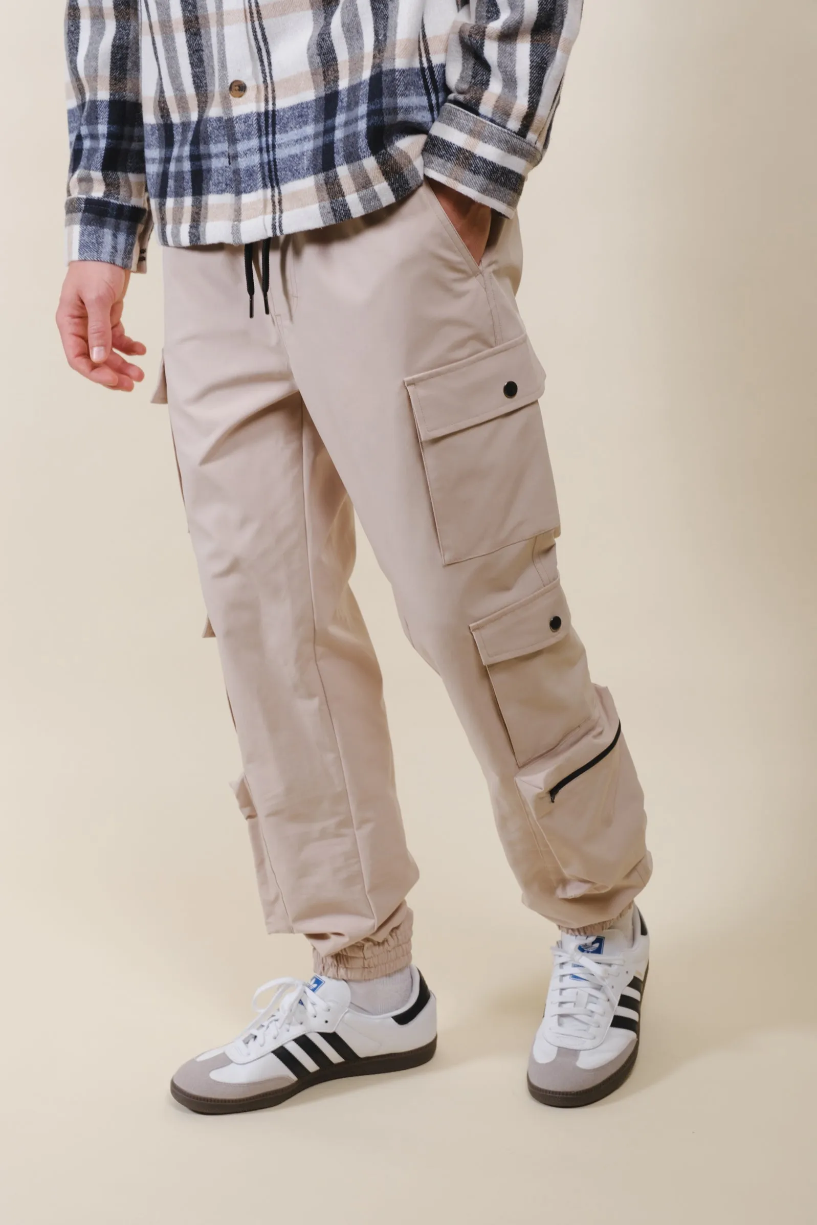 Multi Pocket Nylon Cargo Jogger