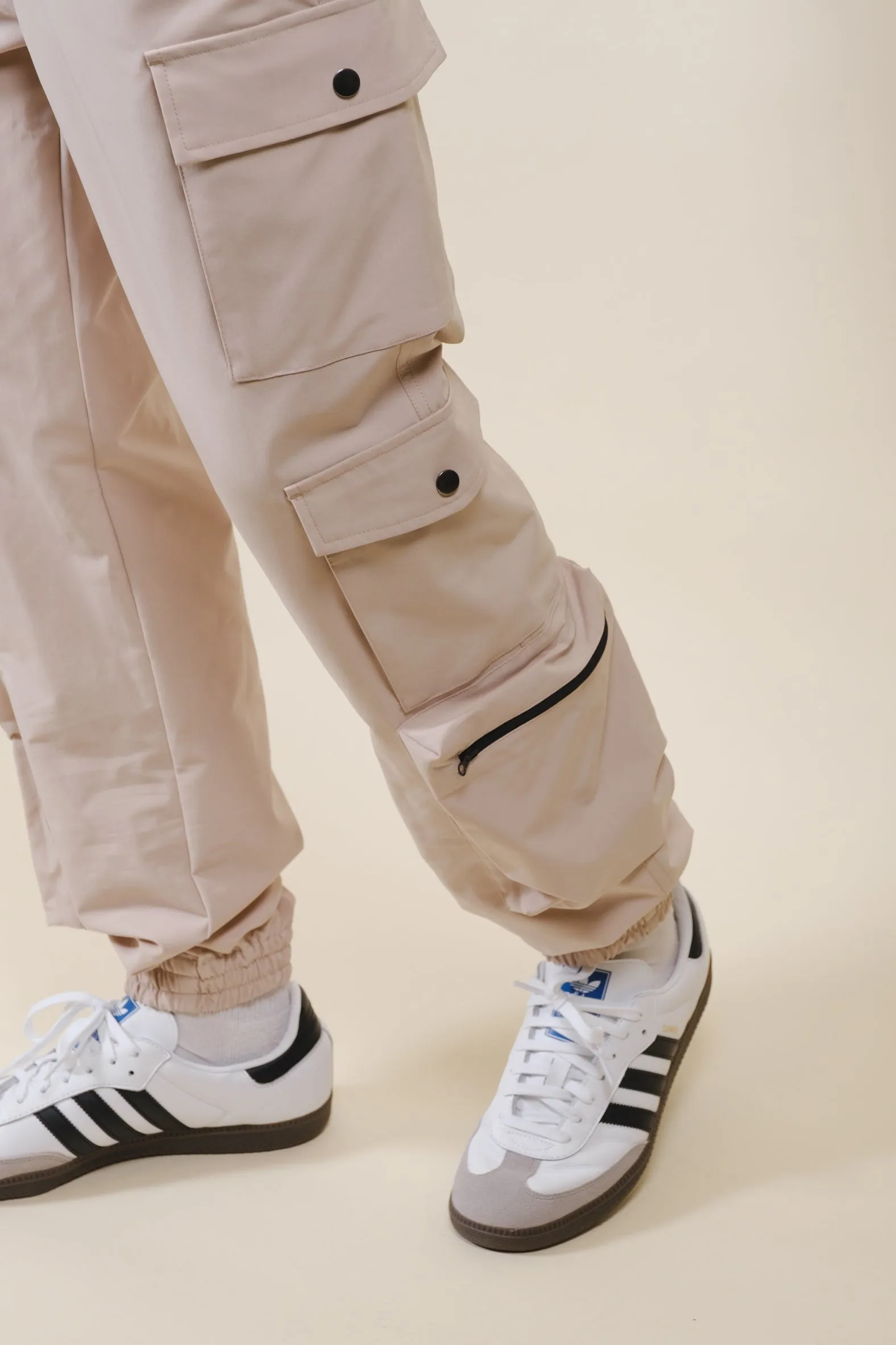 Multi Pocket Nylon Cargo Jogger