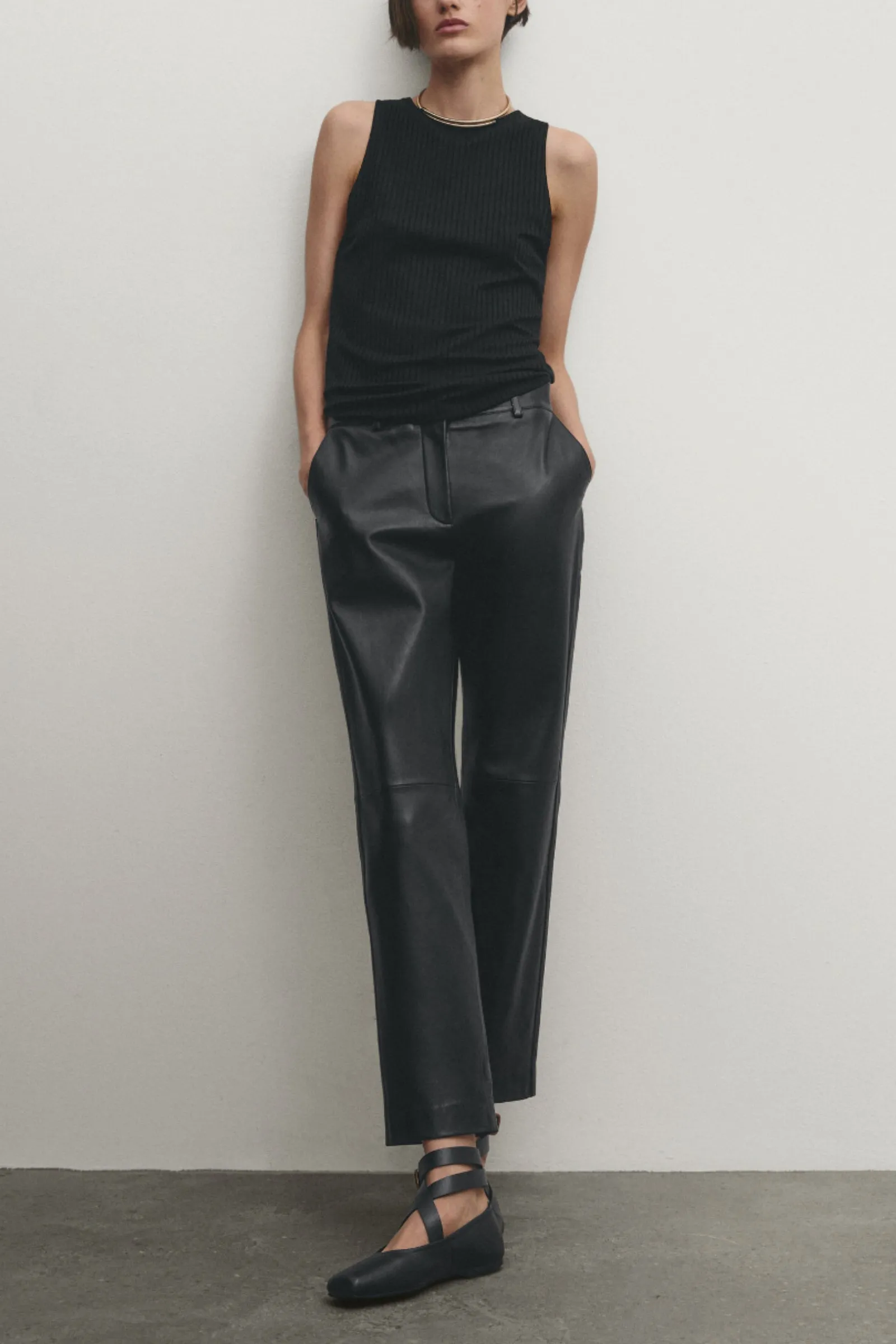 Nappa Leather Chino Trousers