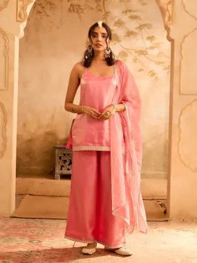 Neel Dhara PInk Embroidered Palazzo Set