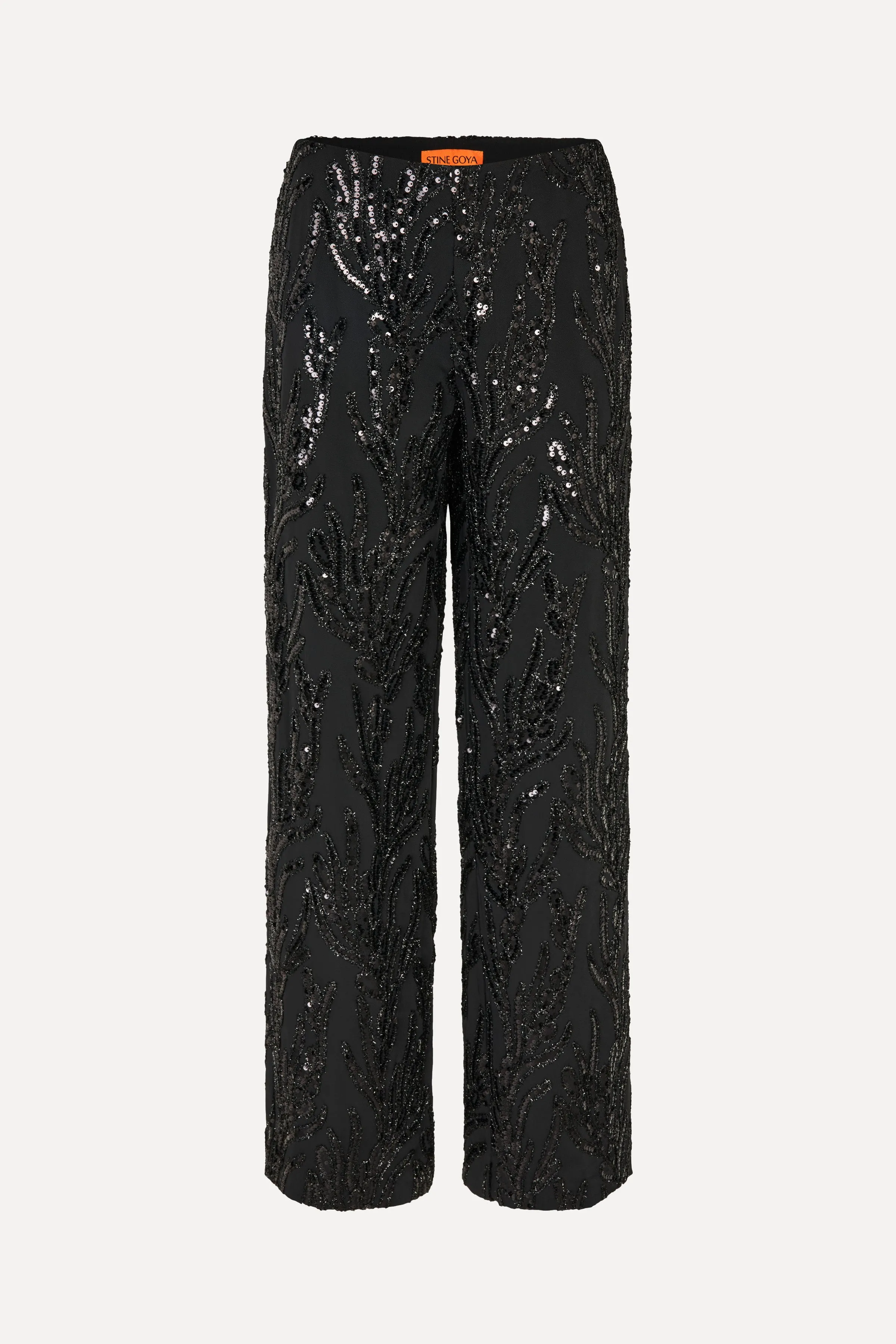 No Waistband Long Pants - Abstract Embellishment