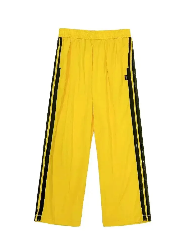 Oversized Y2K Wide Leg Yellow Sweatpant