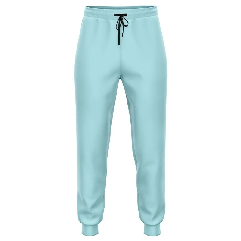 Pale Pastel Warm Cyan Joggers | Unisex | with PLUS sizes | Bright Pale Pastel Warm Cyan | C30M0Y8K0