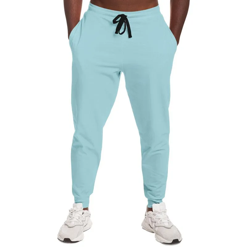 Pale Pastel Warm Cyan Joggers | Unisex | with PLUS sizes | Bright Pale Pastel Warm Cyan | C30M0Y8K0