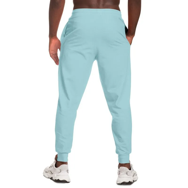 Pale Pastel Warm Cyan Joggers | Unisex | with PLUS sizes | Bright Pale Pastel Warm Cyan | C30M0Y8K0