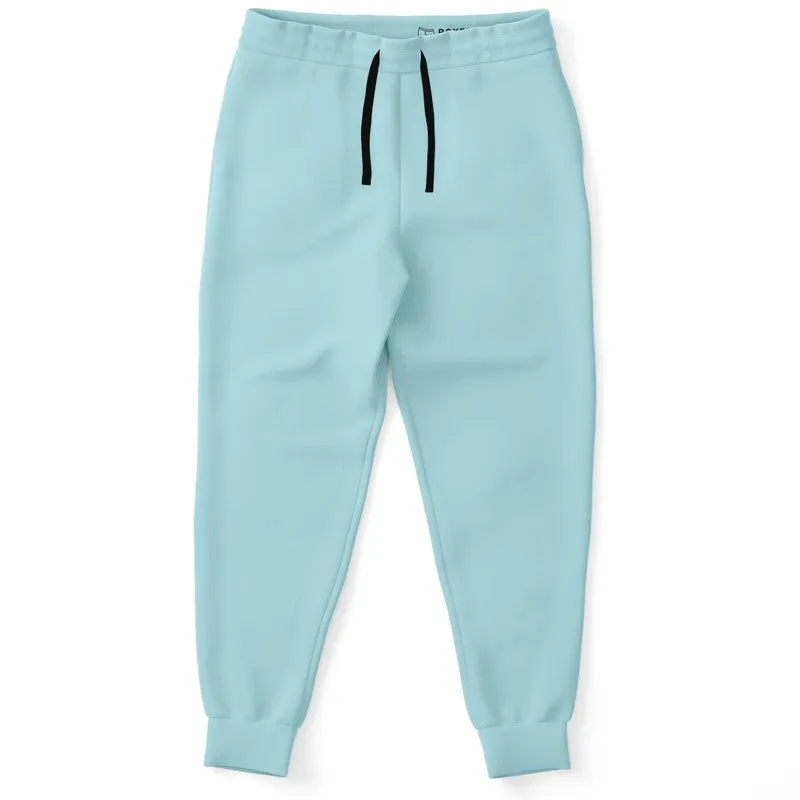 Pale Pastel Warm Cyan Joggers | Unisex | with PLUS sizes | Bright Pale Pastel Warm Cyan | C30M0Y8K0