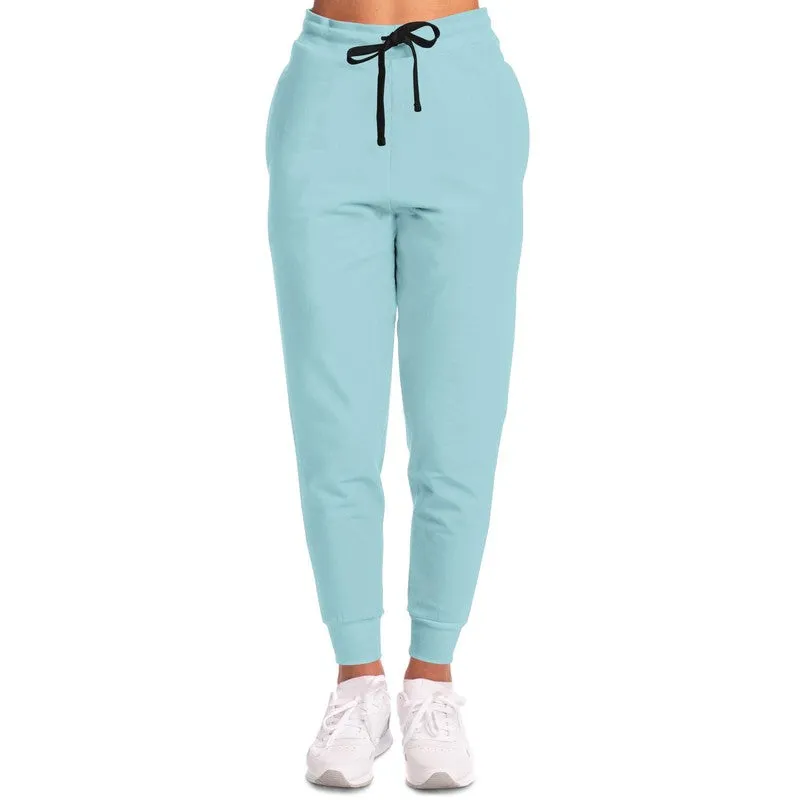 Pale Pastel Warm Cyan Joggers | Unisex | with PLUS sizes | Bright Pale Pastel Warm Cyan | C30M0Y8K0