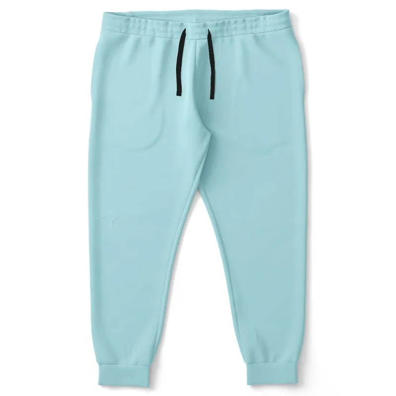 Pale Pastel Warm Cyan Joggers | Unisex | with PLUS sizes | Bright Pale Pastel Warm Cyan | C30M0Y8K0