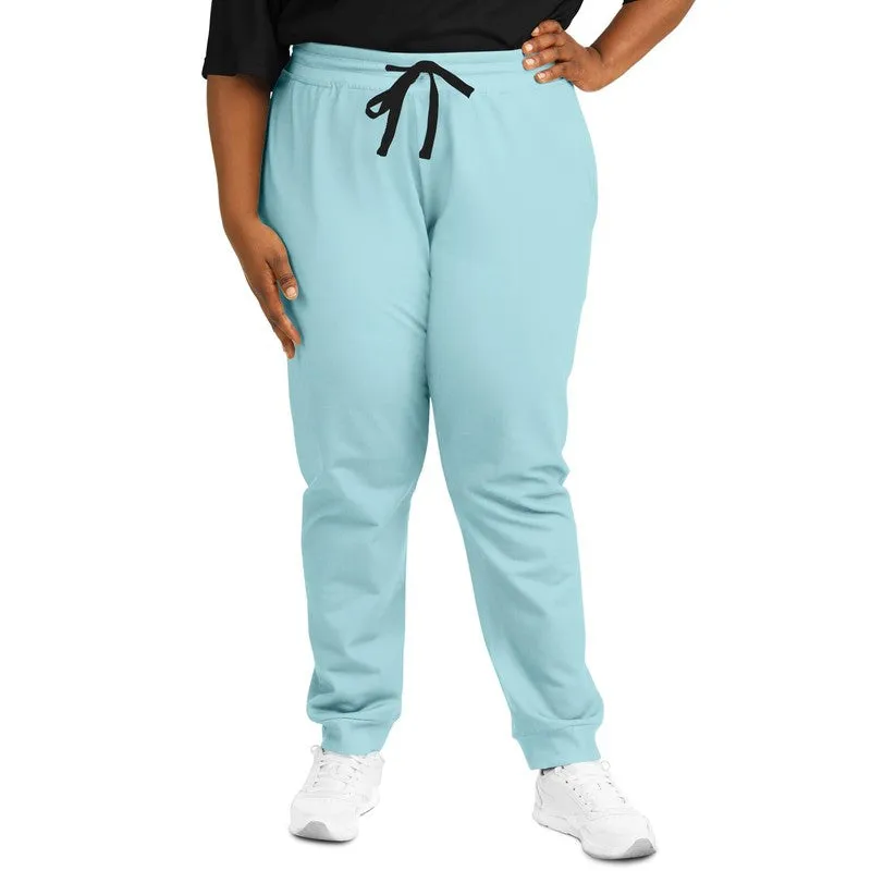 Pale Pastel Warm Cyan Joggers | Unisex | with PLUS sizes | Bright Pale Pastel Warm Cyan | C30M0Y8K0