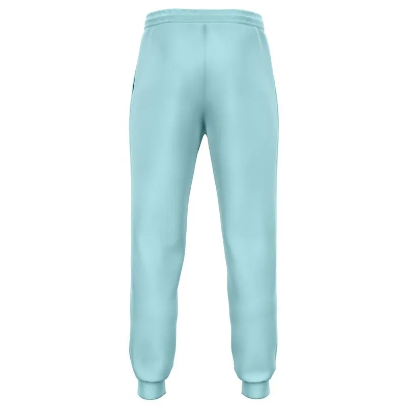 Pale Pastel Warm Cyan Joggers | Unisex | with PLUS sizes | Bright Pale Pastel Warm Cyan | C30M0Y8K0