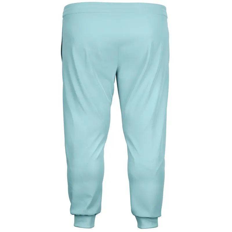 Pale Pastel Warm Cyan Joggers | Unisex | with PLUS sizes | Bright Pale Pastel Warm Cyan | C30M0Y8K0