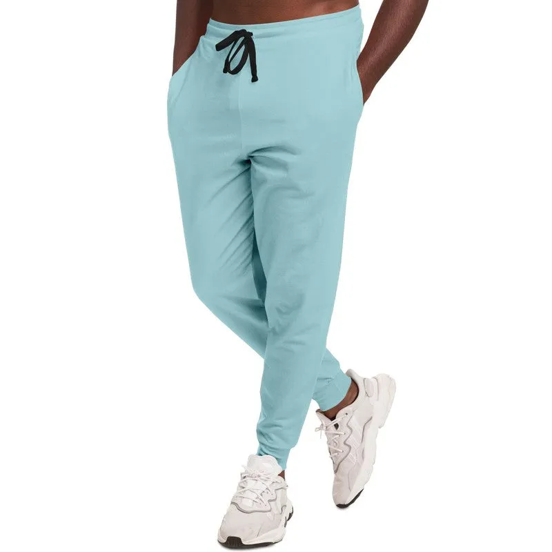 Pale Pastel Warm Cyan Joggers | Unisex | with PLUS sizes | Bright Pale Pastel Warm Cyan | C30M0Y8K0