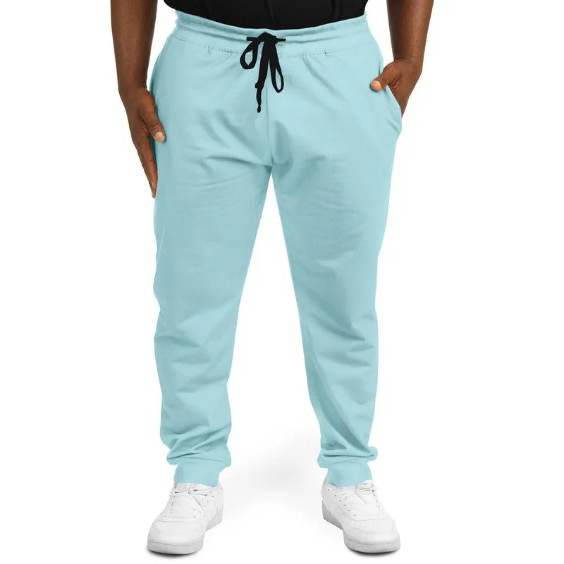 Pale Pastel Warm Cyan Joggers | Unisex | with PLUS sizes | Bright Pale Pastel Warm Cyan | C30M0Y8K0