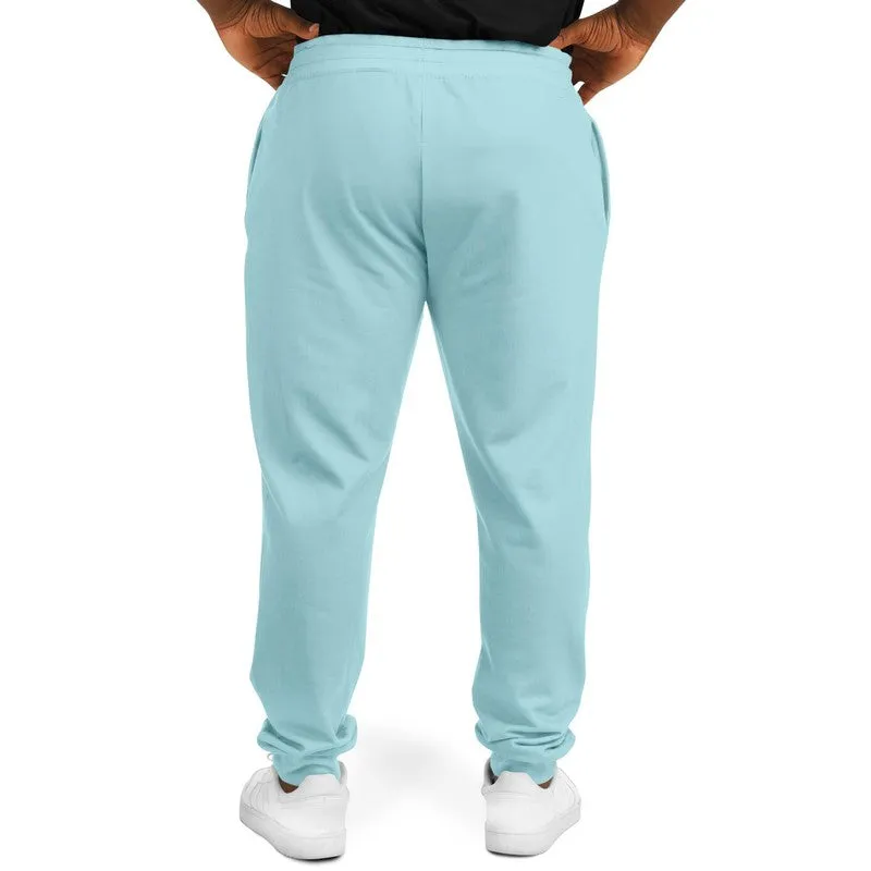 Pale Pastel Warm Cyan Joggers | Unisex | with PLUS sizes | Bright Pale Pastel Warm Cyan | C30M0Y8K0