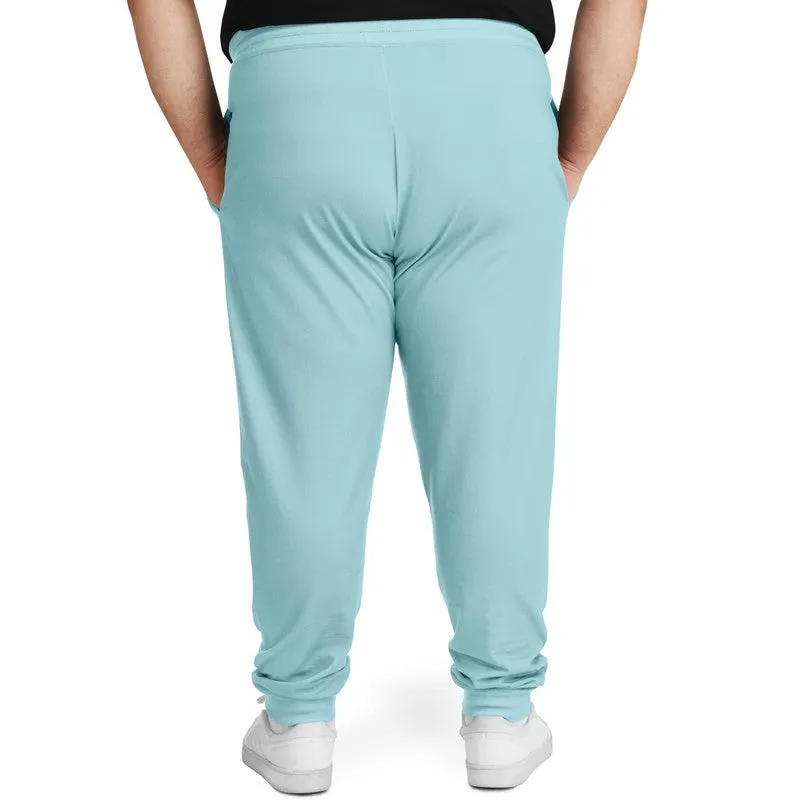 Pale Pastel Warm Cyan Joggers | Unisex | with PLUS sizes | Bright Pale Pastel Warm Cyan | C30M0Y8K0