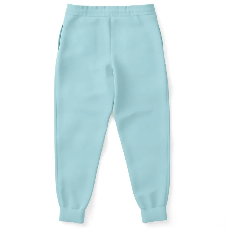 Pale Pastel Warm Cyan Joggers | Unisex | with PLUS sizes | Bright Pale Pastel Warm Cyan | C30M0Y8K0