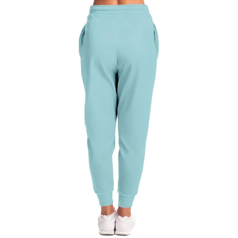 Pale Pastel Warm Cyan Joggers | Unisex | with PLUS sizes | Bright Pale Pastel Warm Cyan | C30M0Y8K0