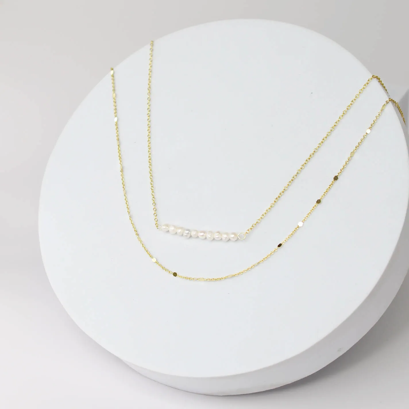 Pearl Bar Layer Necklace