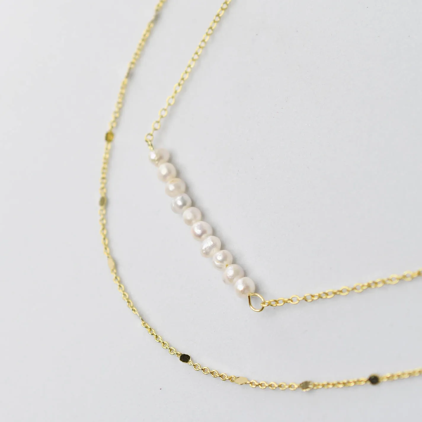 Pearl Bar Layer Necklace