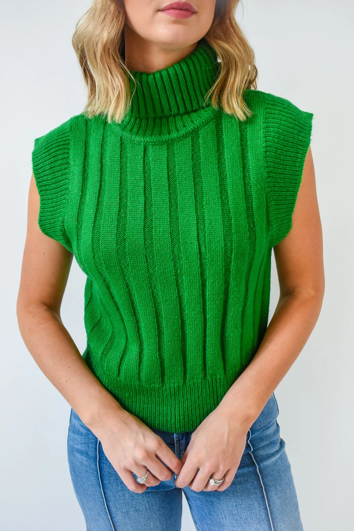 Pine Perfection Turtleneck Sweater Vest