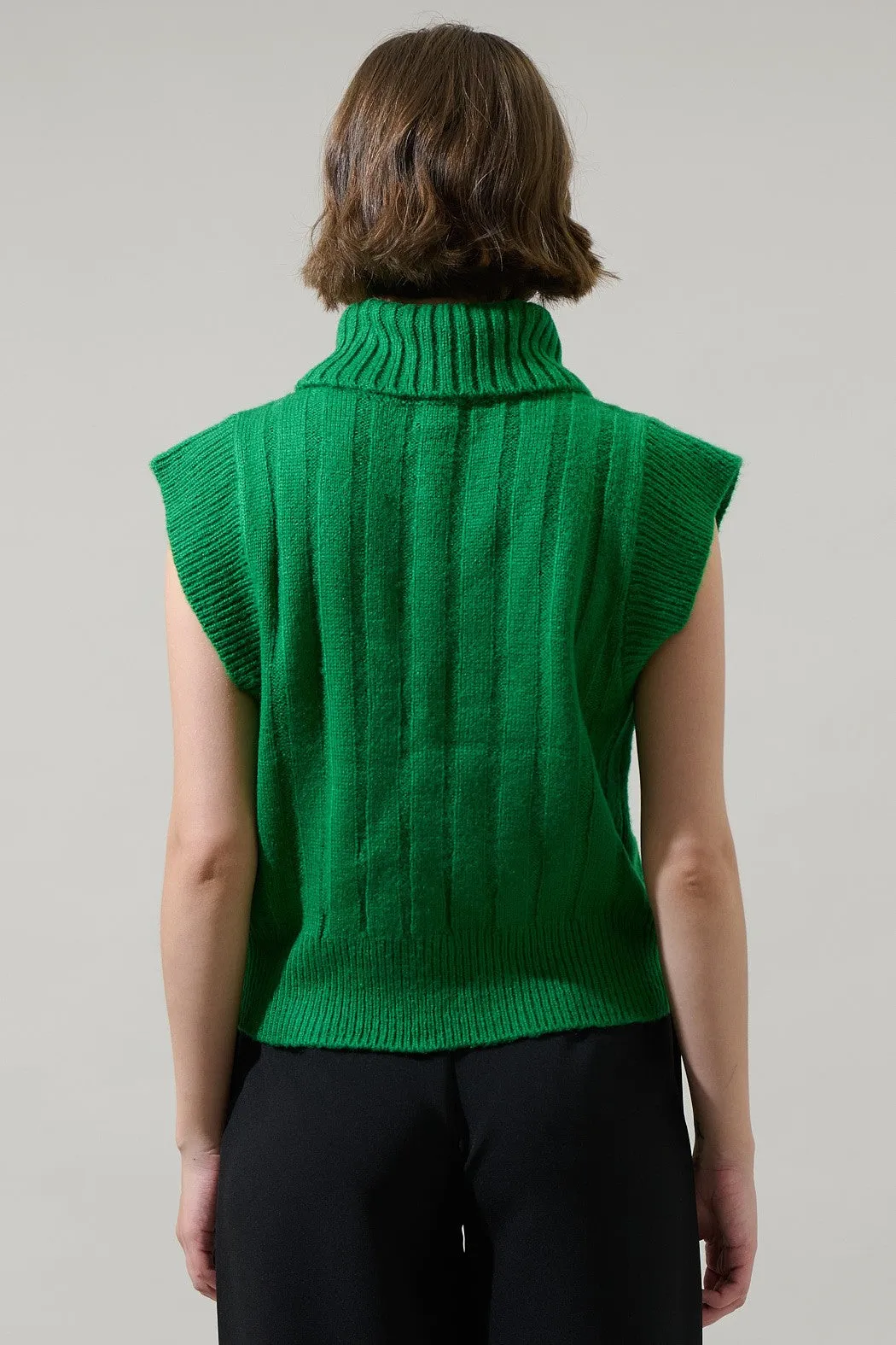 Pine Perfection Turtleneck Sweater Vest